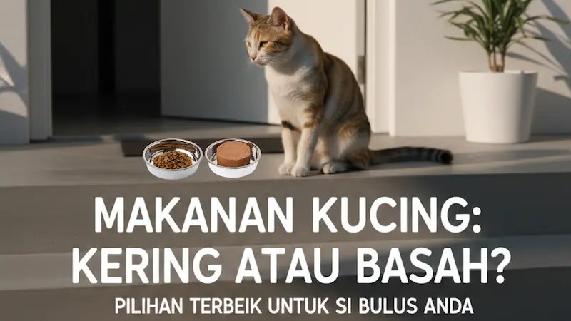Kucing Dalam & Luar Rumah: Makanan Kering atau Basah?